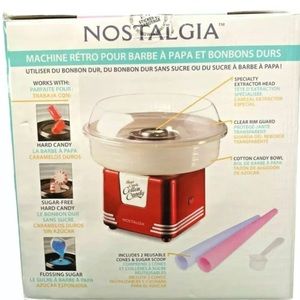 Nostalgia Hard Candy Cotton Candy Maker Retro Red
